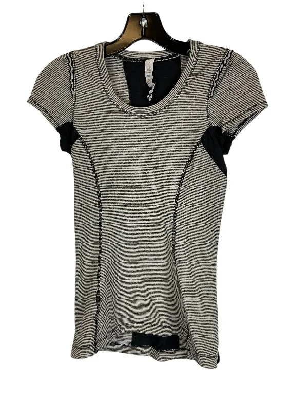 Urban Comfort Athletic Top Short Sleeve By Lululemon In Striped Pattern, Size: 2