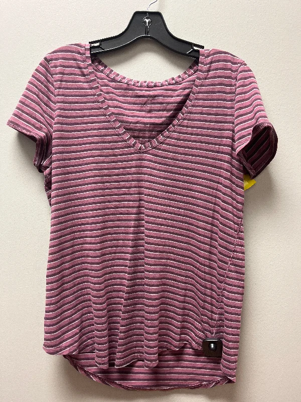 Low-key Luxury ATHLETIC TOP SS LULULEMON in STRIPED PATTERN, Size: M