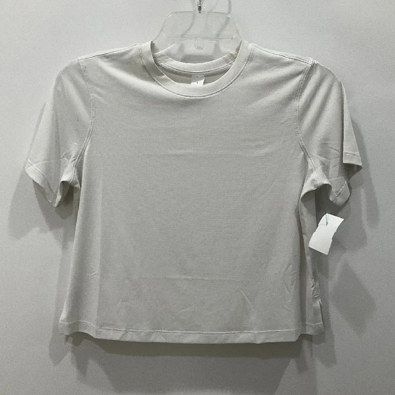 Casual Fit Wear Athletic Top Short Sleeve By Lululemon In White, Size: 4