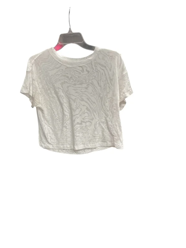 Comfy Chic Athletic Top Short Sleeve By Lululemon In White, Size: S