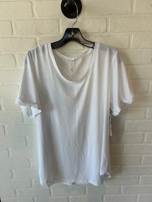 Effortless Dressing Athletic Top Short Sleeve By Marika In White, Size: Xl