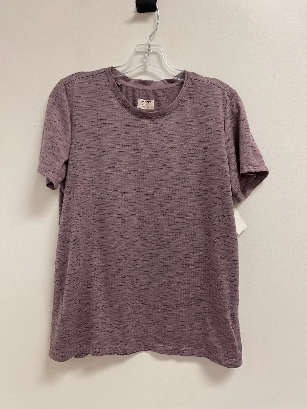 Nightclub Style Athletic Top Short Sleeve By Mondetta In Purple, Size: M