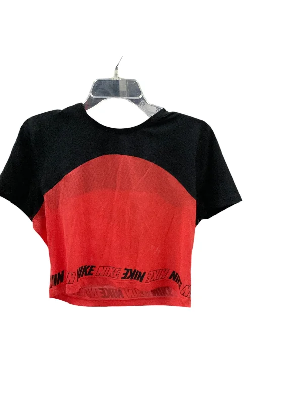 Editorial Design Athletic Top Short Sleeve By Nike Apparel In Black & Red, Size: Xl