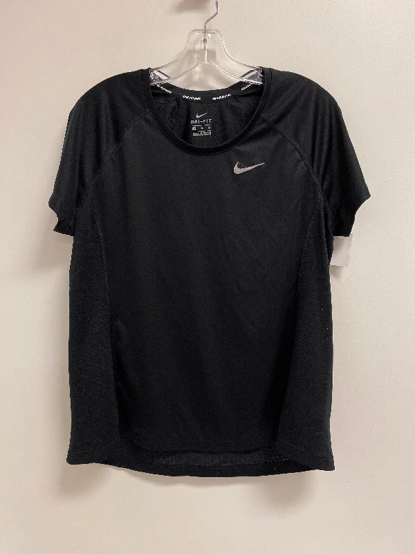 Versatile Comfort Wear Athletic Top Short Sleeve By Nike Apparel In Black, Size: Xl