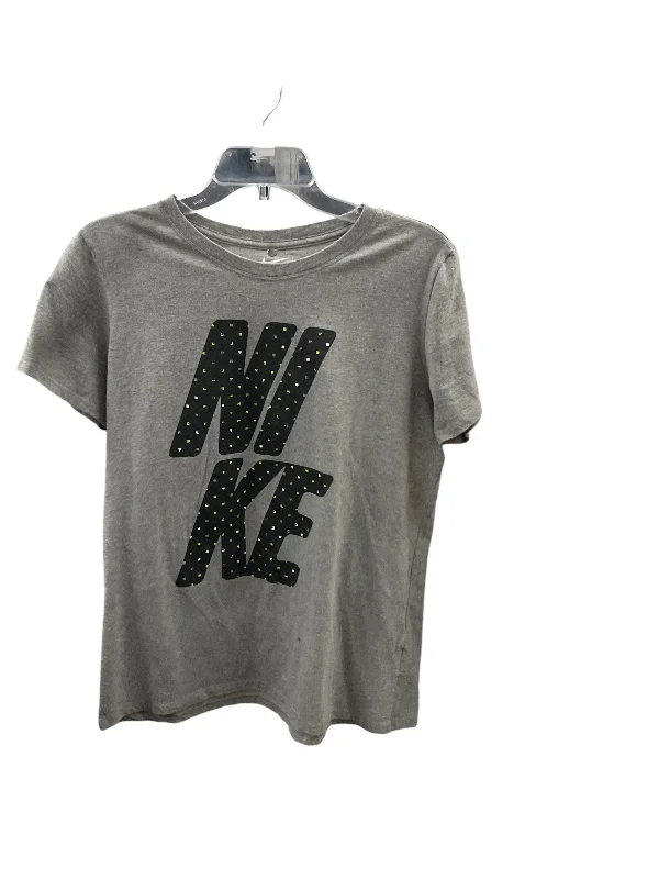 American Style Athletic Top Short Sleeve By Nike Apparel In Grey, Size: Xl