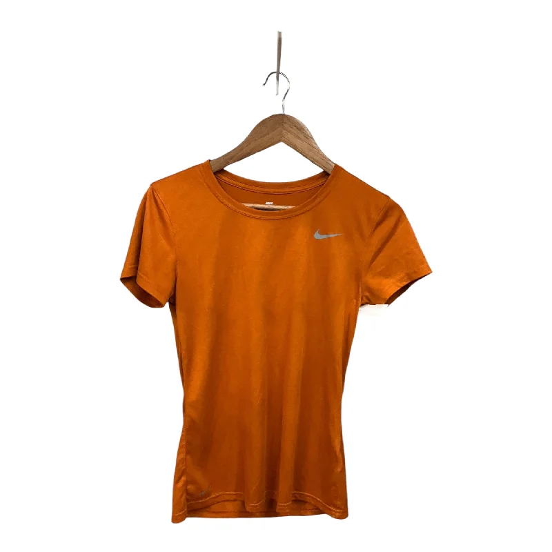 Relaxed Jackets Athletic Top Short Sleeve By Nike In Orange, Size: S