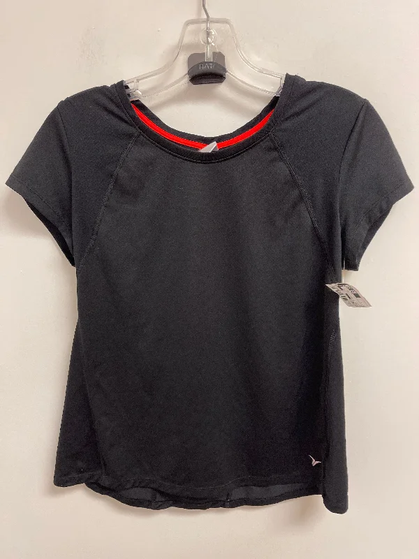 Warm Wear Athletic Top Short Sleeve By Old Navy In Black, Size: M