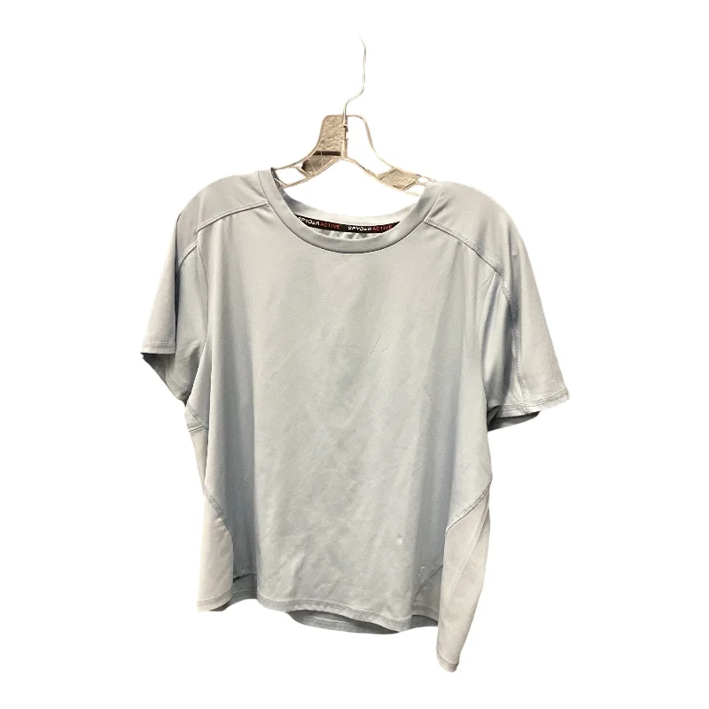 Trendy Dresses Athletic Top Short Sleeve By Spyder In Blue, Size: Xl