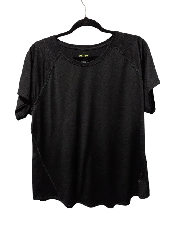British Fashion Athletic Top Short Sleeve By Tek Gear In Black, Size: Xl