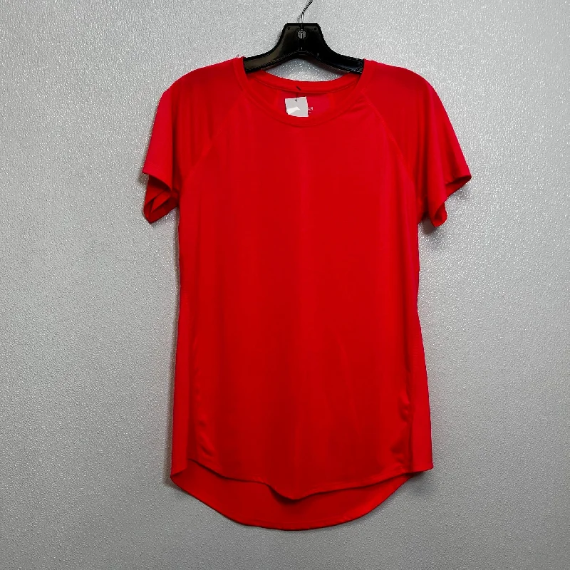 Elegant Style Athletic Top Short Sleeve By Tek Gear In Coral, Size: M