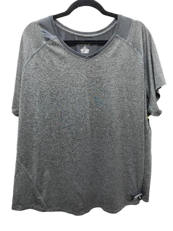 European Plan Athletic Top Short Sleeve By Tek Gear In Grey, Size: 2x