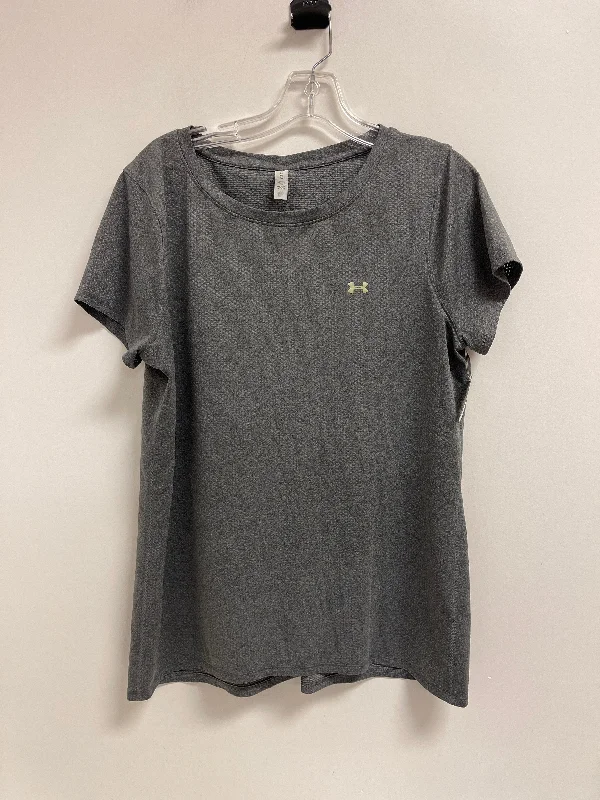 Fashion Must-have Athletic Top Short Sleeve By Under Armour In Grey, Size: Xl