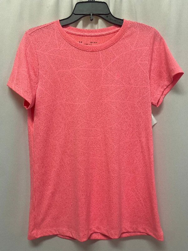 Casual Elegance Athletic Top Short Sleeve By Under Armour In Pink, Size: M