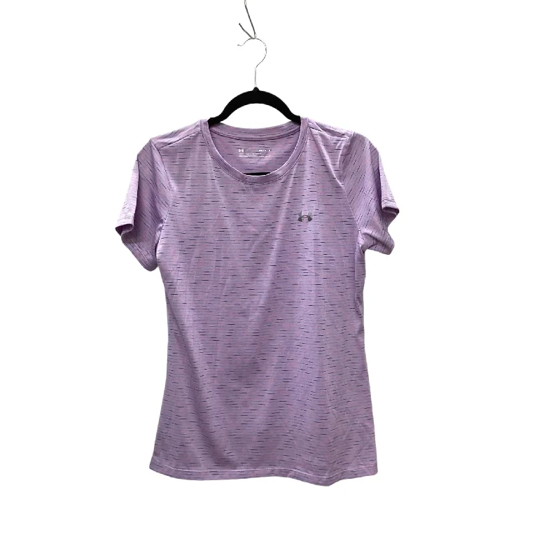 Elegant Tailoring Athletic Top Short Sleeve By Under Armour In Purple, Size: M