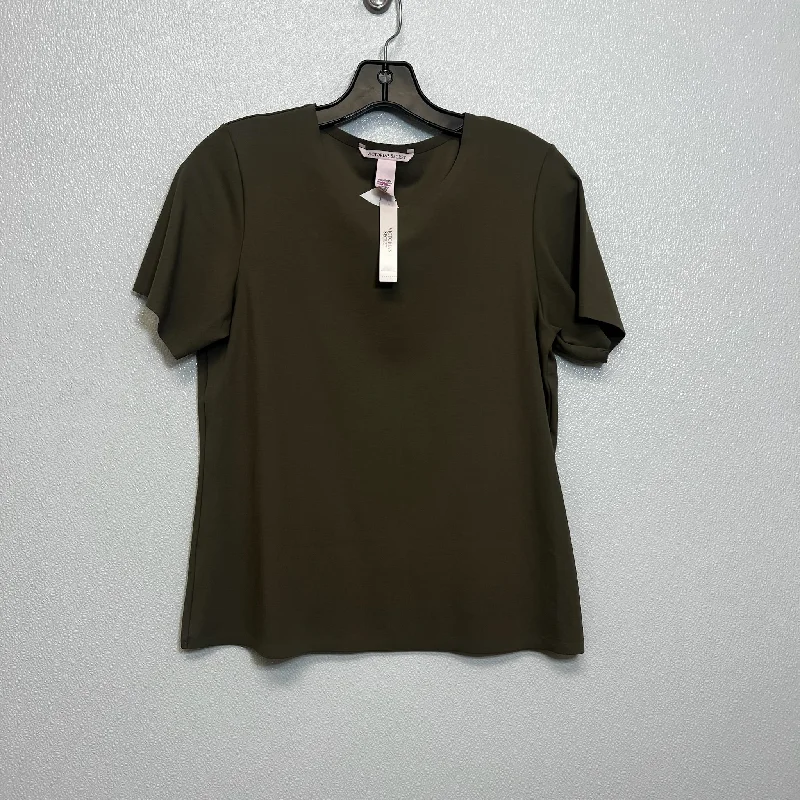 High-end Design Athletic Top Short Sleeve By Victorias Secret In Taupe, Size: Xl