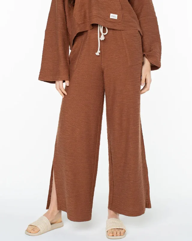 Layered Style Beach Breeze Slide-Slit Wide Leg Pants