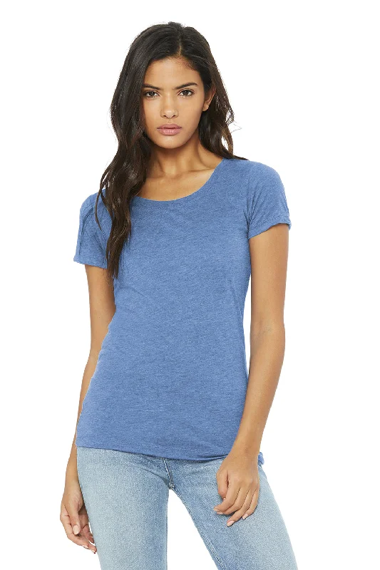 Soft Touch Bella + Canvas Womens Short Sleeve Crewneck T-Shirt - Blue