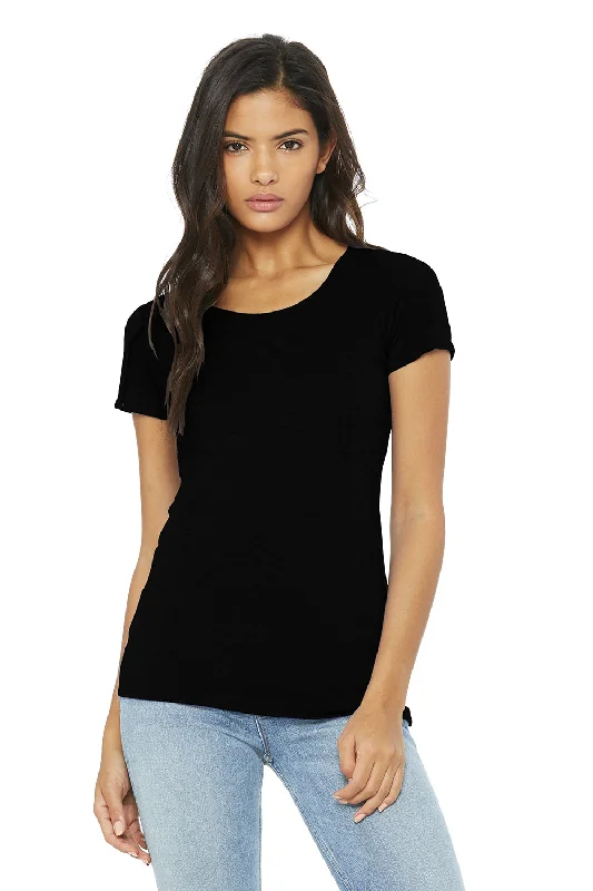 Smart Casuals Bella + Canvas Womens Short Sleeve Crewneck T-Shirt - Solid Black