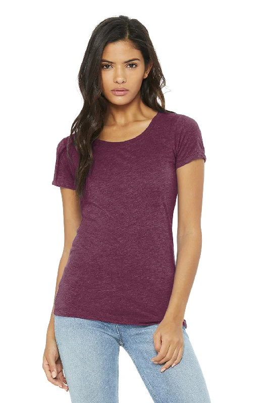 Cozy Look Bella + Canvas Womens Short Sleeve Crewneck T-Shirt - Maroon