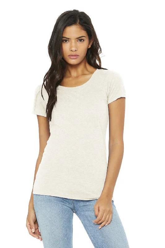 Trendy Comfort Bella + Canvas Womens Short Sleeve Crewneck T-Shirt - Oatmeal
