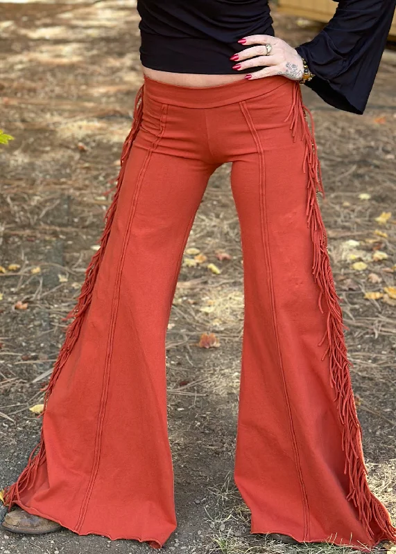 Easygoing Style Fringe Mangaa Pants