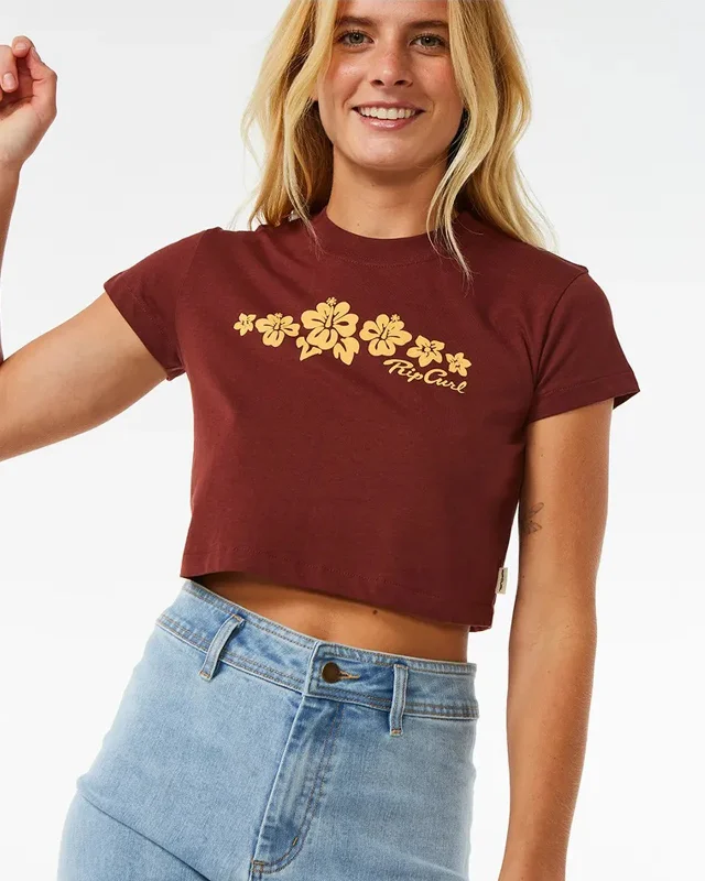 Soft Tops Hibiscus Baby Tee (Past Season)