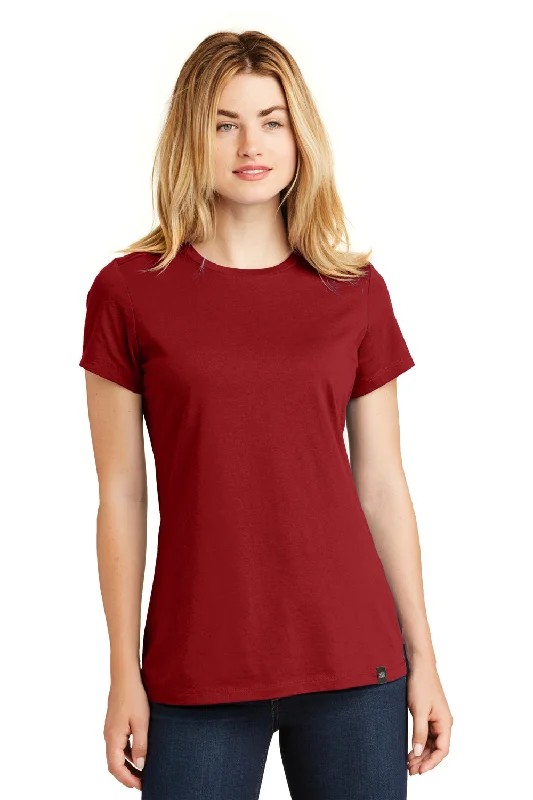 Casual Street New Era Womens Heritage Short Sleeve Crewneck T-Shirt - Crimson Red - Closeout Casual Street New Era Womens Heritage Short Sleeve Crewneck T-Shirt - Crimson Red - Closeout