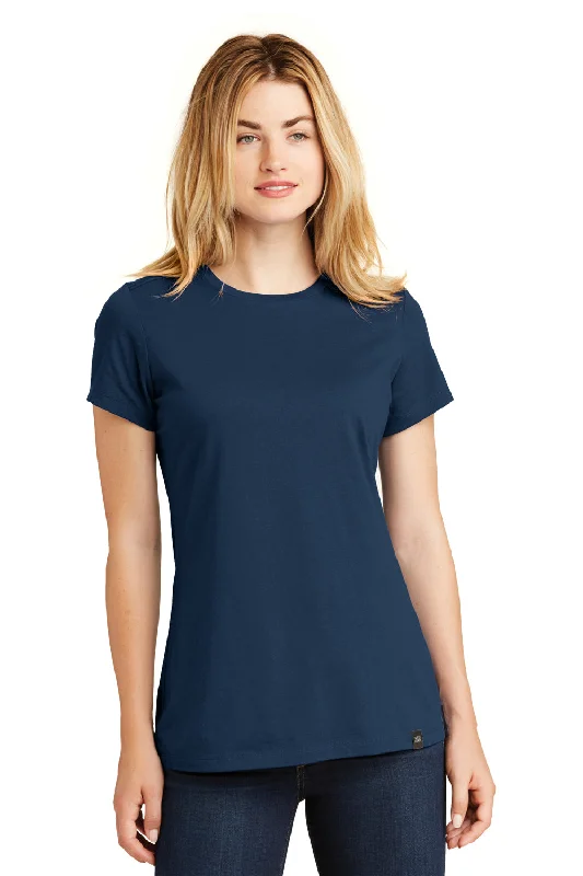 Floral Prints New Era Womens Heritage Short Sleeve Crewneck T-Shirt - Dark Royal Blue - Closeout