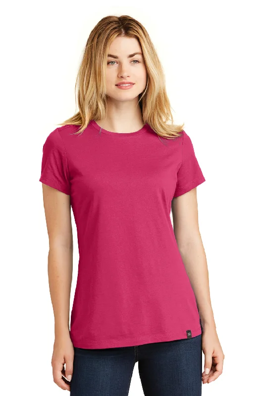 New Products New Era Womens Heritage Short Sleeve Crewneck T-Shirt - Deep Pink - Closeout New Products New Era Womens Heritage Short Sleeve Crewneck T-Shirt - Deep Pink - Closeout