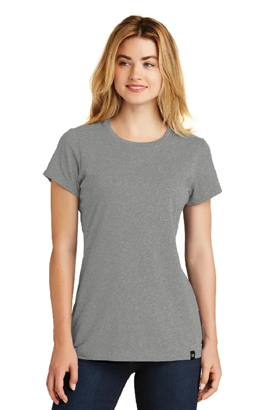 Comfortable Lifestyle New Era Womens Heritage Short Sleeve Crewneck T-Shirt - Heather Shadow Grey - Closeout Comfortable Lifestyle New Era Womens Heritage Short Sleeve Crewneck T-Shirt - Heather Shadow Grey - Closeout