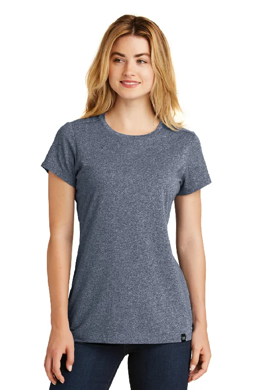 Soft Trends New Era Womens Heritage Short Sleeve Crewneck T-Shirt - True Navy Blue Twist - Closeout Soft Trends New Era Womens Heritage Short Sleeve Crewneck T-Shirt - True Navy Blue Twist - Closeout