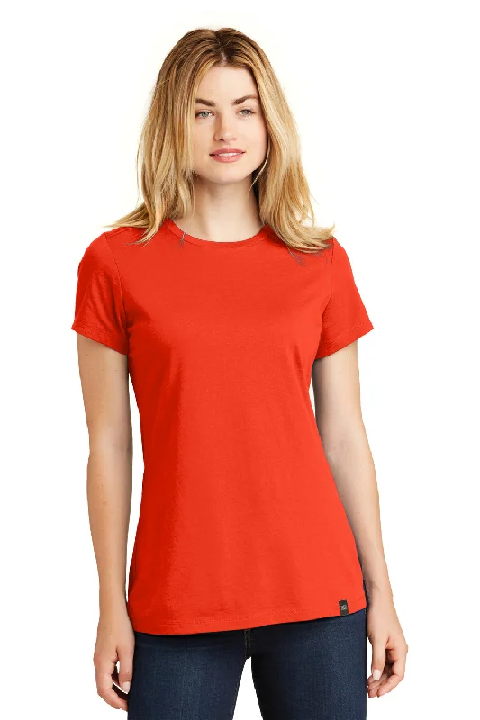 Casual Fit New Era Womens Heritage Short Sleeve Crewneck T-Shirt - Orange - Closeout