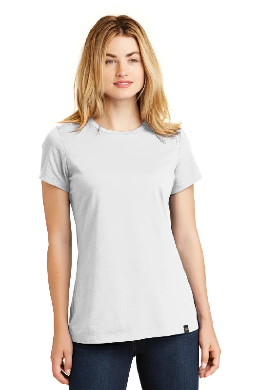 Cozy Apparel New Era Womens Heritage Short Sleeve Crewneck T-Shirt - White - Closeout Cozy Apparel New Era Womens Heritage Short Sleeve Crewneck T-Shirt - White - Closeout