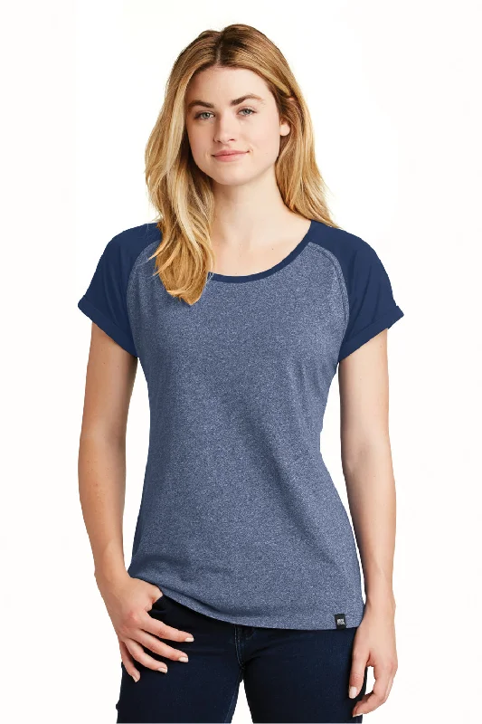 Relaxed Fit New Era Womens Heritage Short Sleeve Crewneck T-Shirt - Royal Blue/Royal Blue Twist Relaxed Fit New Era Womens Heritage Short Sleeve Crewneck T-Shirt - Royal Blue/Royal Blue Twist