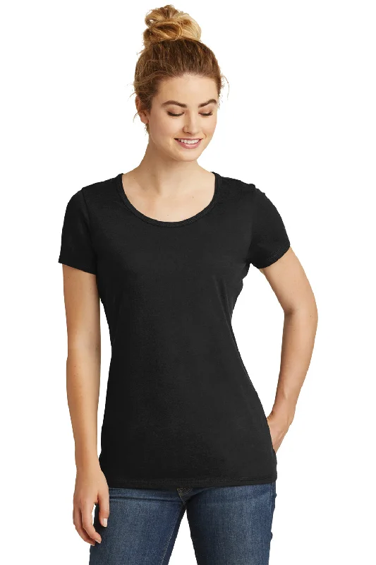 Cozy Look New Era Womens Performance Moisture Wicking Short Sleeve Crewneck T-Shirt - Black - Closeout