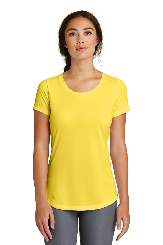 Classic Style New Era Womens Series Performance Jersey Moisture Wicking Short Sleeve Crewneck T-Shirt - Goldenrod Yellow - Closeout Classic Style New Era Womens Series Performance Jersey Moisture Wicking Short Sleeve Crewneck T-Shirt - Goldenrod Yellow - Closeout