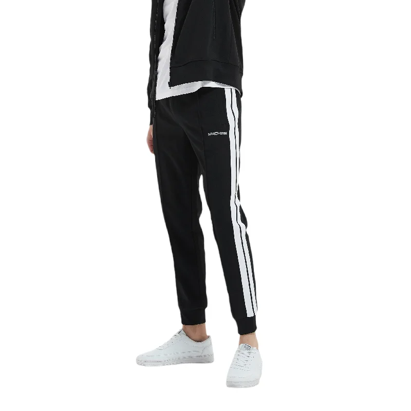 Embroidery Design Parson Track Pant - Black