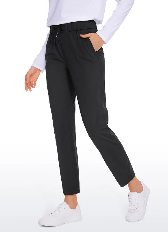 Comfortable Fitwear Stretch Drawstring 7/8 Pants with Pockets 27''