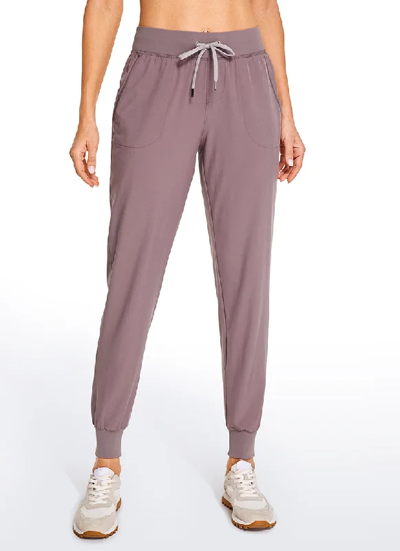 Cozy Street Style Feathery-Fit Drawstring Jogger with Pockets 28'' - Flat Waistband