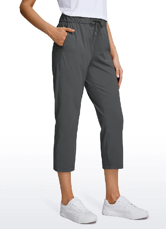 Smart Casuals Stretch Cropped Pants with Pockets 23''