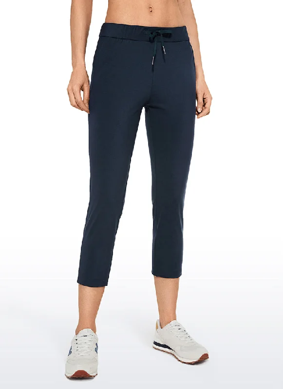 Personal Design Stretch Cropped Pants with Pockets 23''
