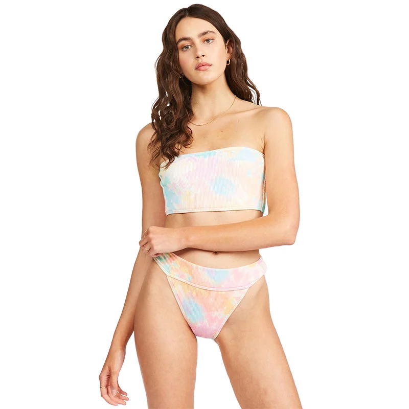 Lace Design Rainbow Tide Sunny Tube Bikini Top