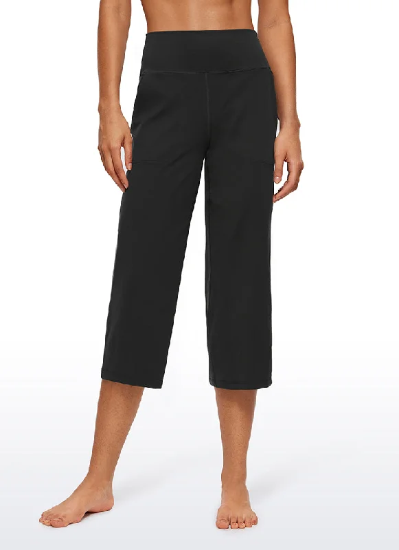 Refreshing Design Butterluxe High Waist Wide Leg Pants with Pockets 23''