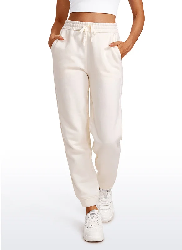 Celebrity Picks Cotton Fleece Lined High Rise Sweatpants 28''