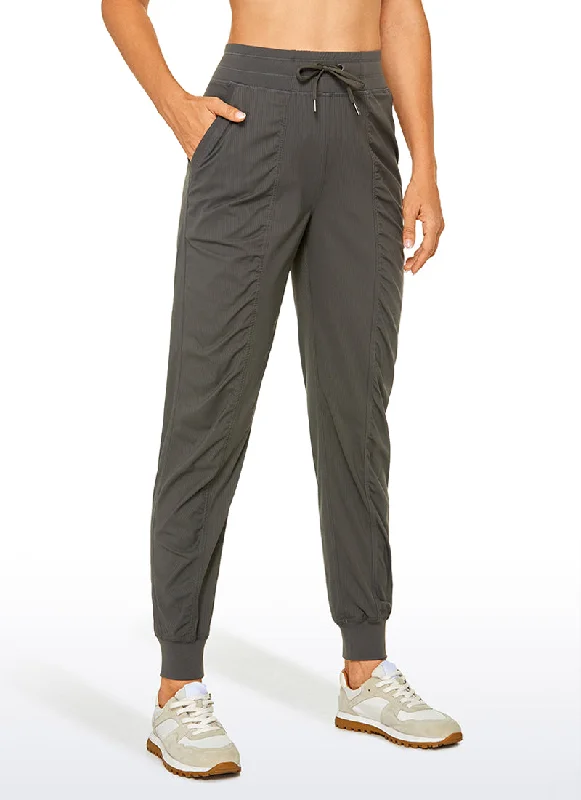 Luxury Customization Striped Joggers with Pockets 28'' - Ruched