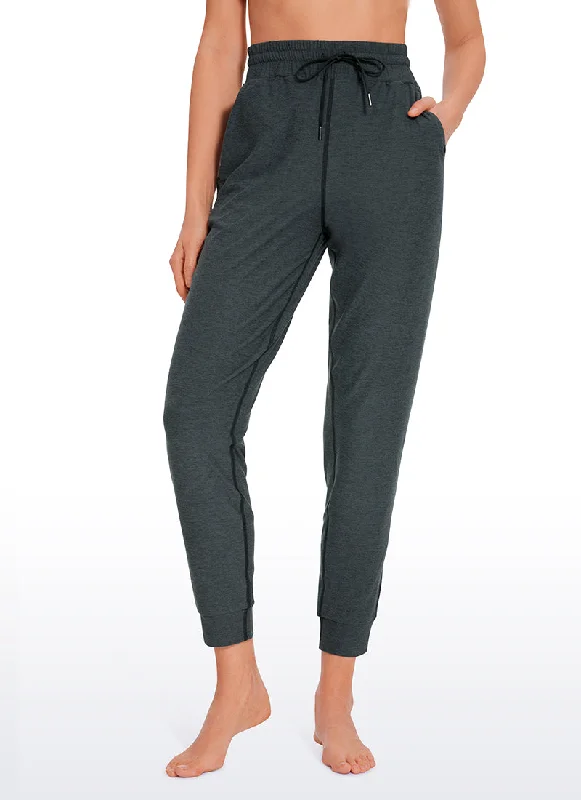 Embroidered Letters Soft Heather Sweatpants Jogger 26''