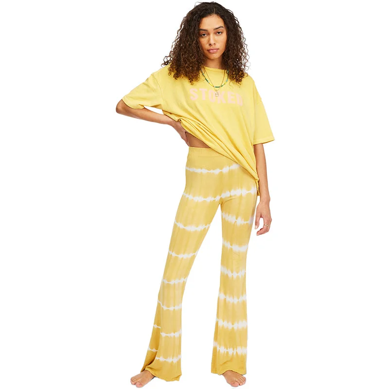 Youthful Style Sunburst Waves Flared Pants