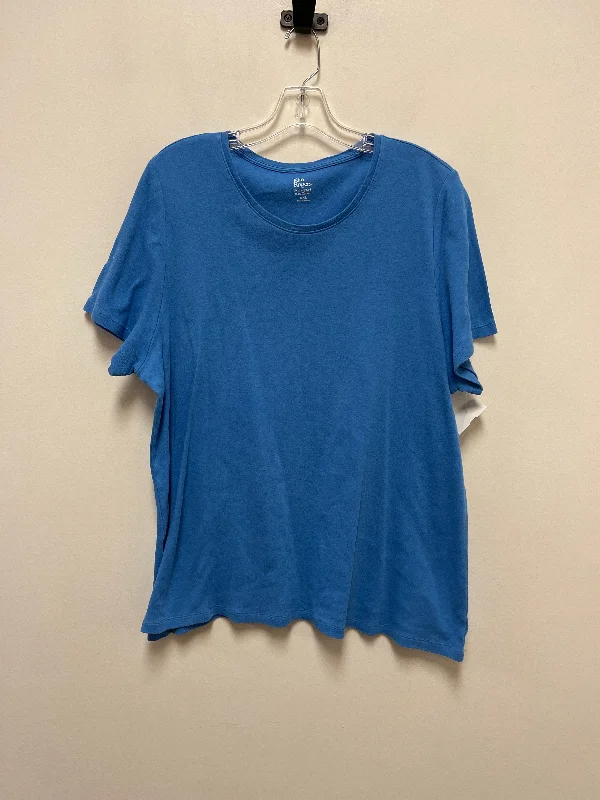 Comfortable Sweaters Top Short Sleeve Basic By Kim Rogers In Blue, Size: 2x