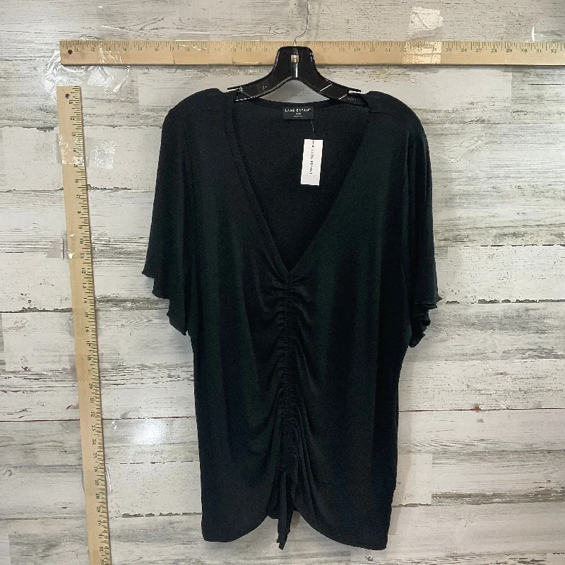 Modern Comfort Top Short Sleeve Basic By Lane Bryant In Black, Size: 1x