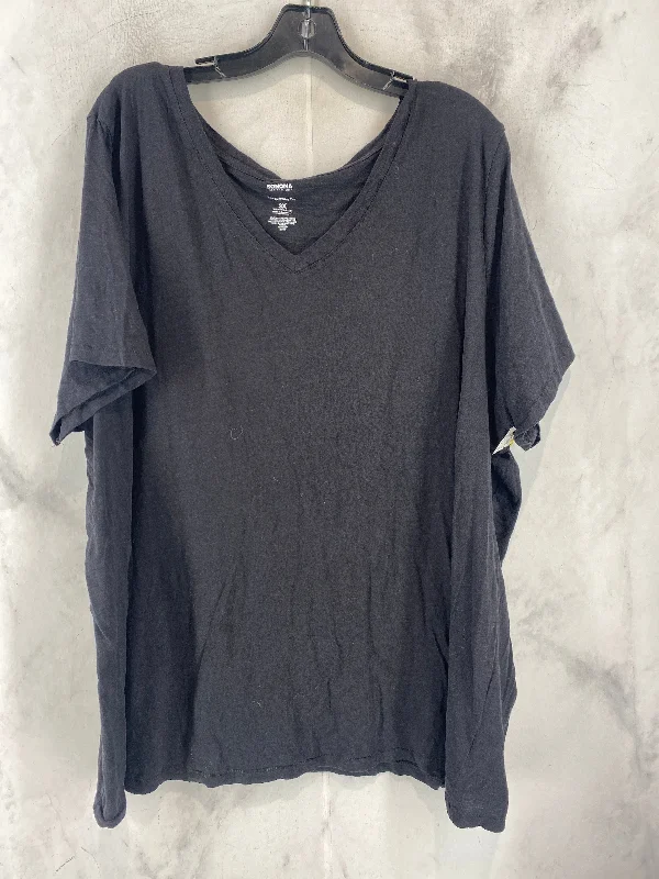 Trendy Items Top Short Sleeve Basic By Sonoma In Black, Size: 3x